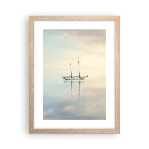Affisch i ram av ljusek - I ett hav av tystnad - 30x40 cm