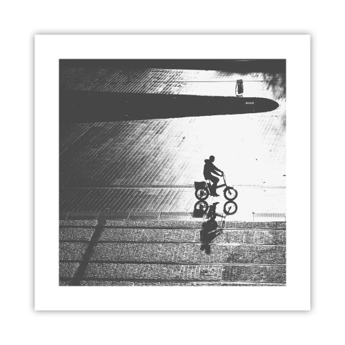 Affisch - Rakt fram genom staden - 40x40 cm
