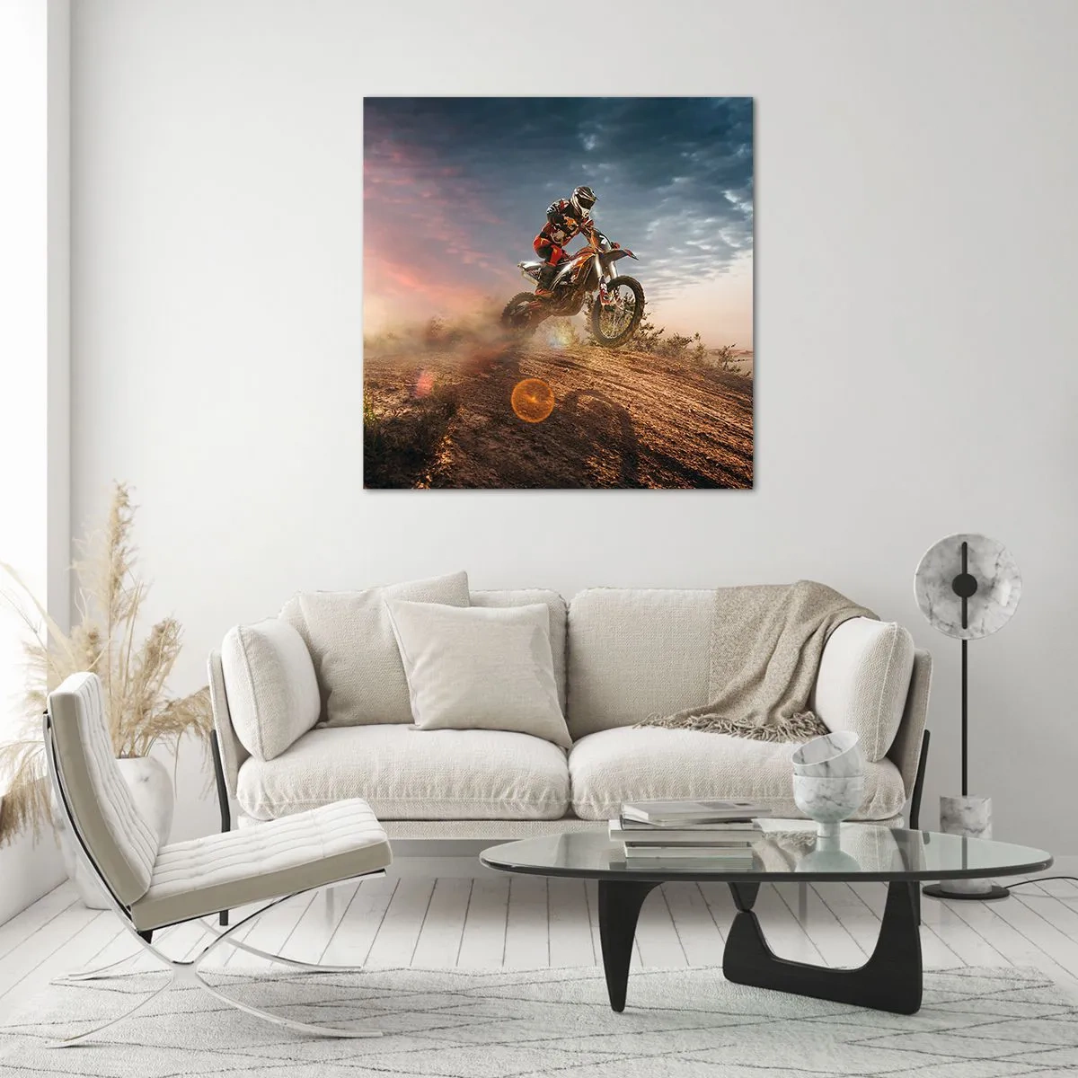 Glastavla - Bild på glas - För segern - 70x70 cm