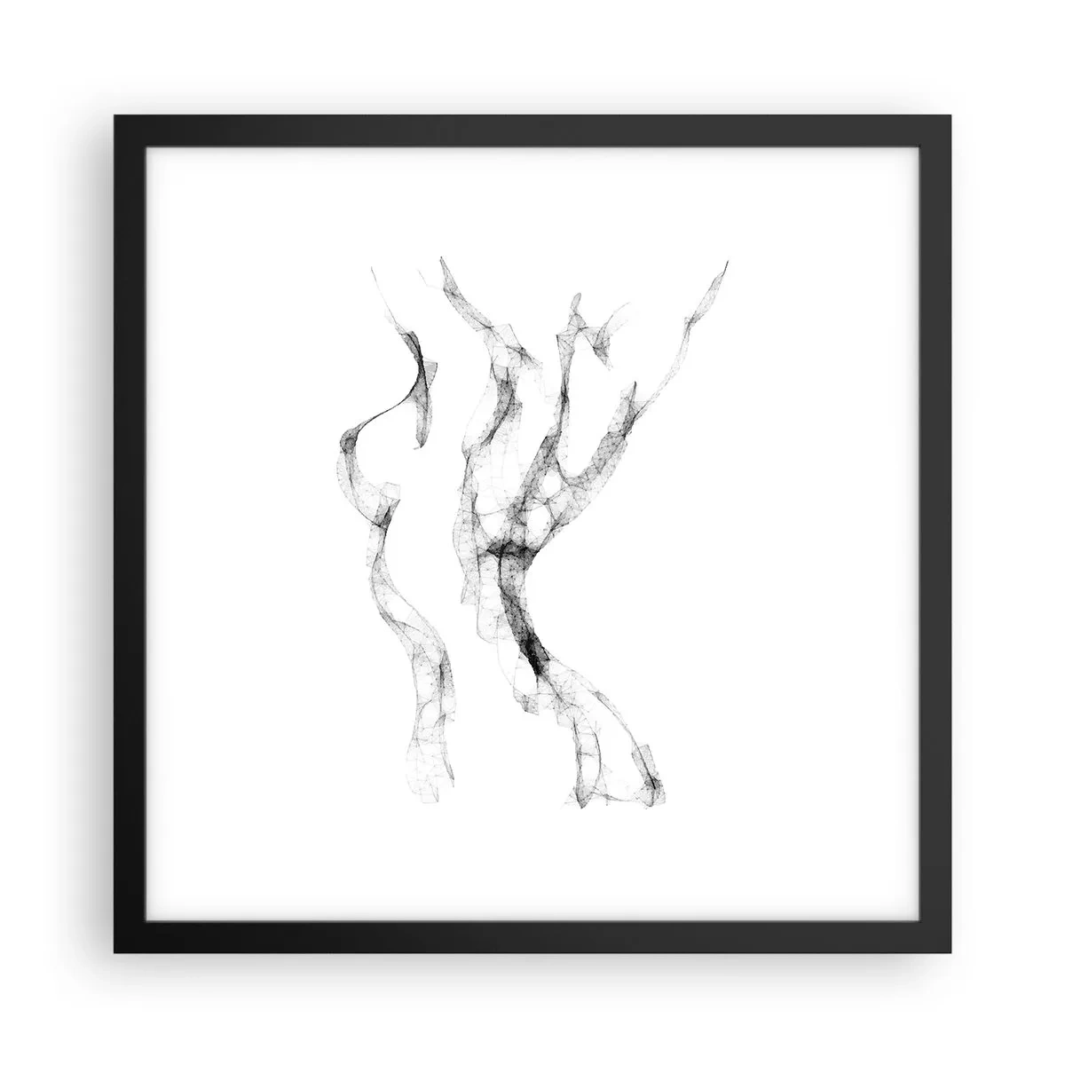 Affisch i svart ram - Vacker och stark - 40x40 cm