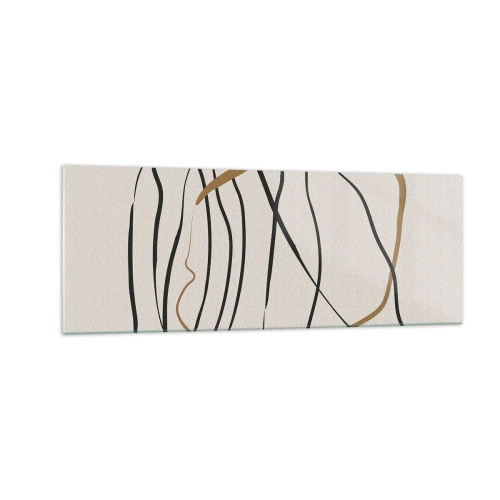 Glastavla - Bild på glas - Komposition: besittande dans - 140x50 cm