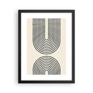 Affisch i svart ram - Om en stund... - 30x40 cm