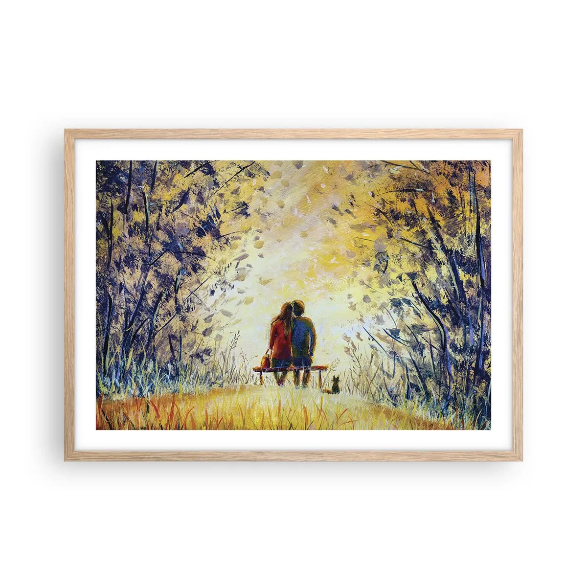 Affisch i ram av ljusek - Magisk stund - 70x50 cm