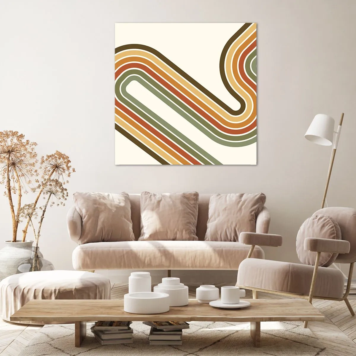 Canvastavla - Bild på duk - Zig-zack mot målet - 30x30 cm