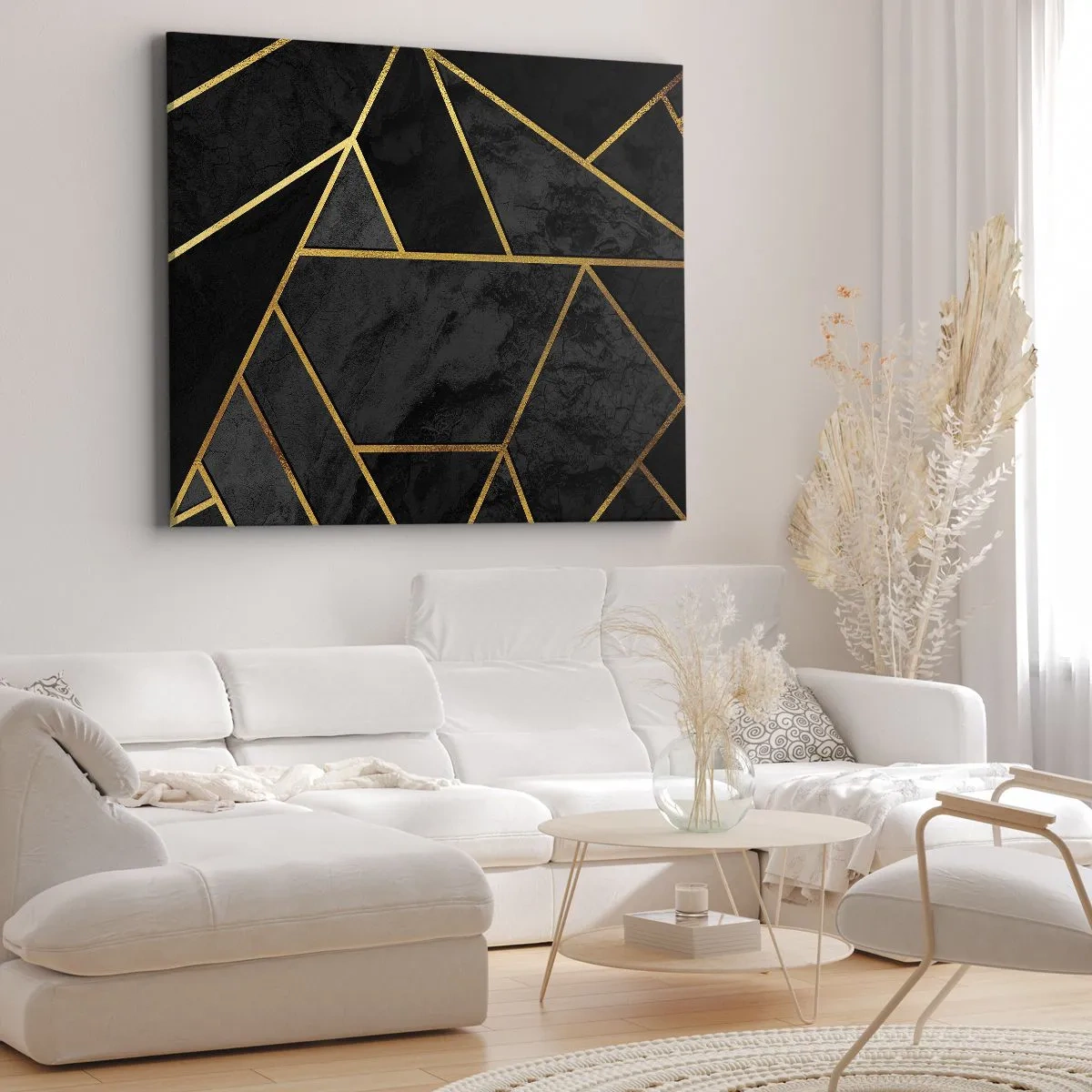 Canvastavla - Bild på duk - Mörker och sken - 70x50 cm
