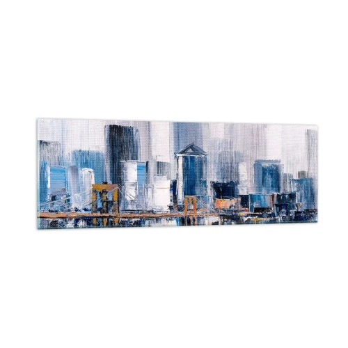 Glastavla - Bild på glas - New York-impression - 90x30 cm