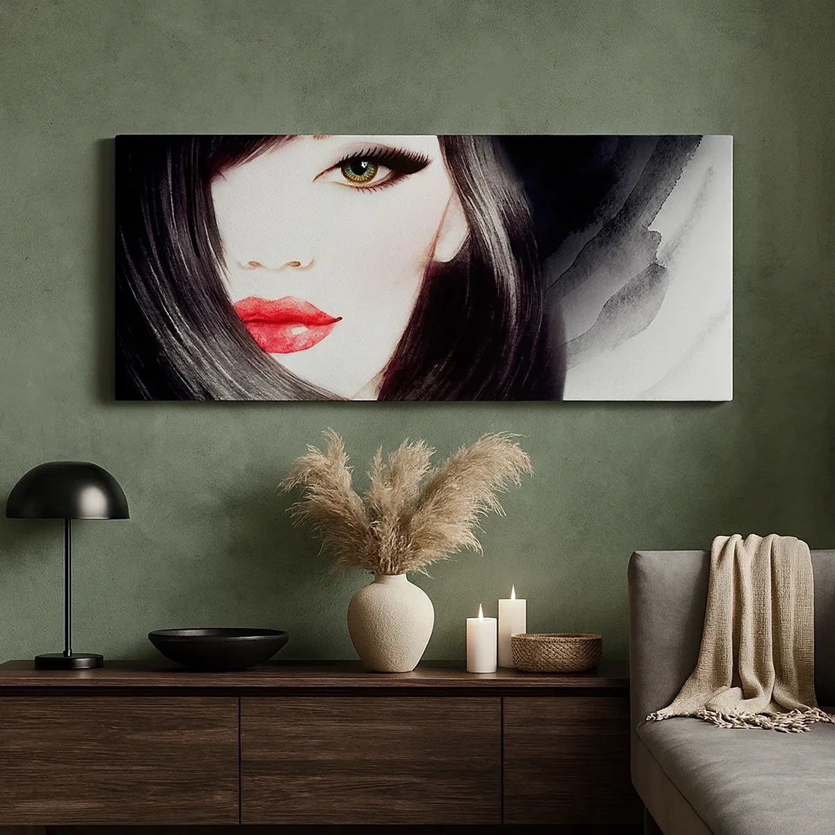 Canvastavla - Bild på duk - Safirfärgad blick - 30x30 cm