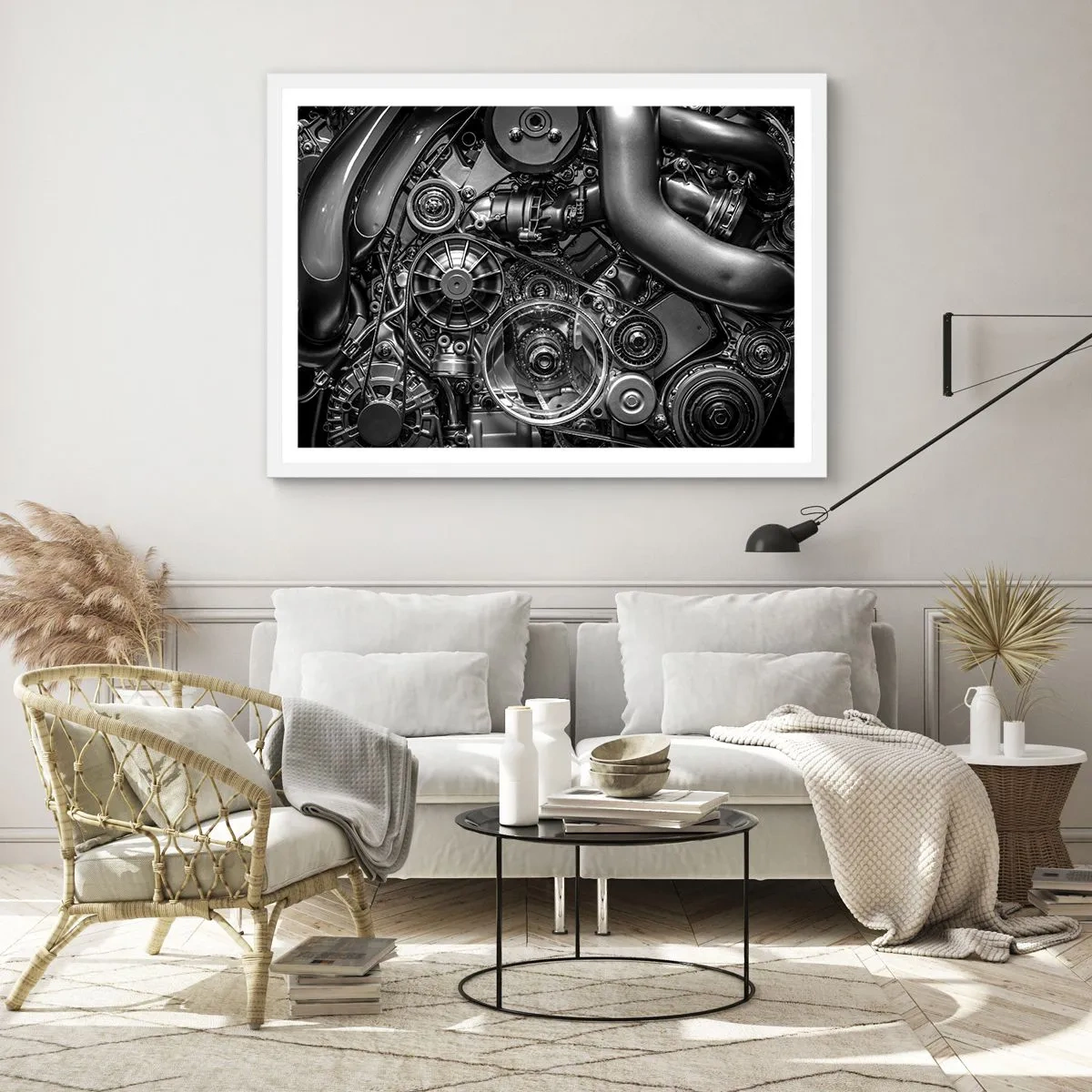 Affisch i vit ram - Mekanikens poesi - 100x70 cm