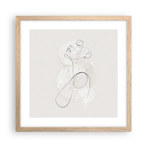 Affisch i ram av ljusek - Skönhetens spiral - 40x40 cm