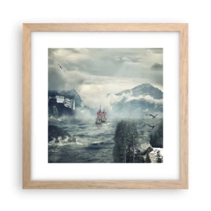 Affisch i ram av ljusek - På magiska vatten - 30x30 cm