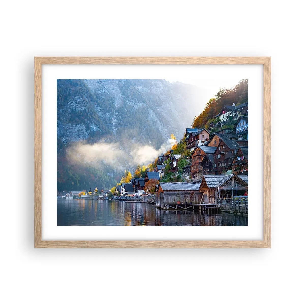 Affisch i ram av ljusek - Alpina klimat - 50x40 cm