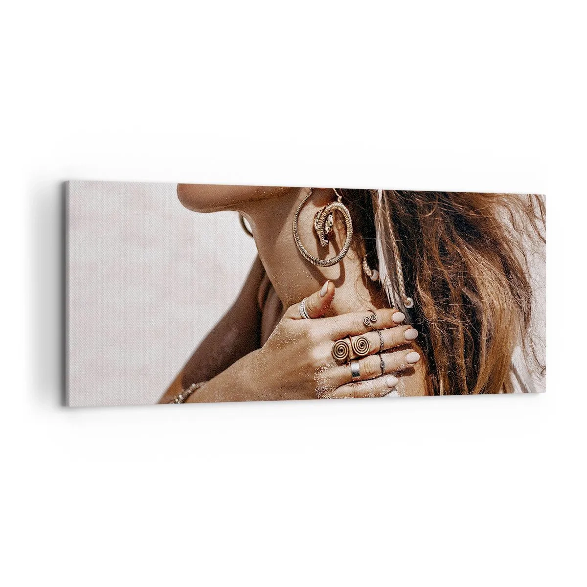 Canvastavla - Bild på duk - Vilda strandens drottning - 120x50 cm