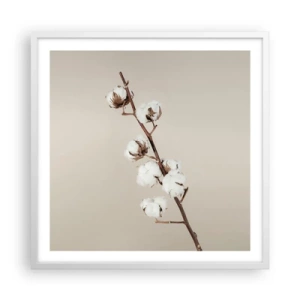Affisch i vit ram - Hos mjukhetens källa - 60x60 cm