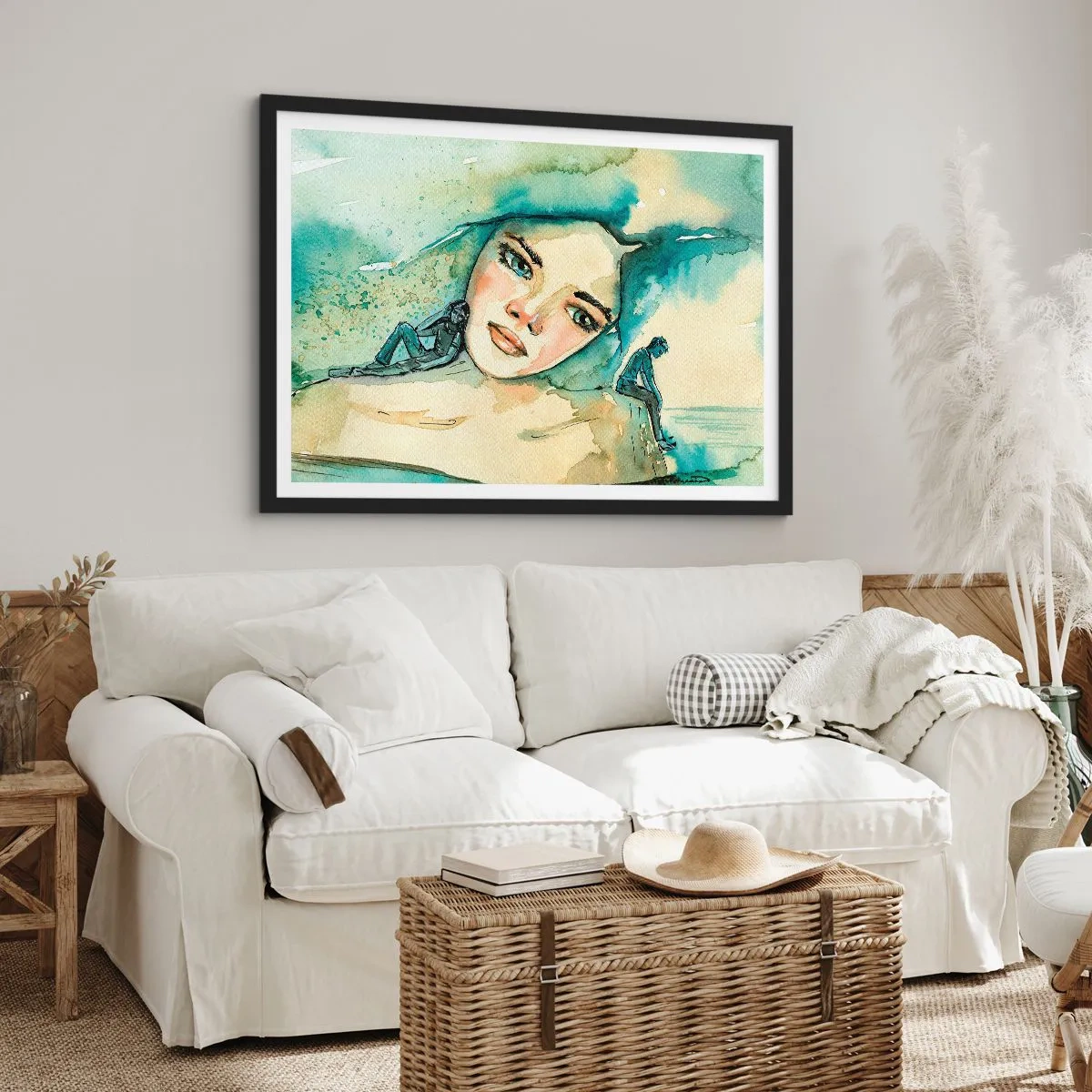 Affisch i svart ram - Am I blue? - 100x70 cm