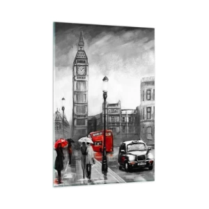 Glastavla - Bild på glas - Inte alls en grå stad - 80x120 cm