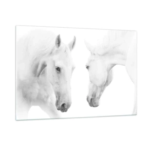 Glastavla - Bild på glas - Är det vänskap…? - 120x80 cm