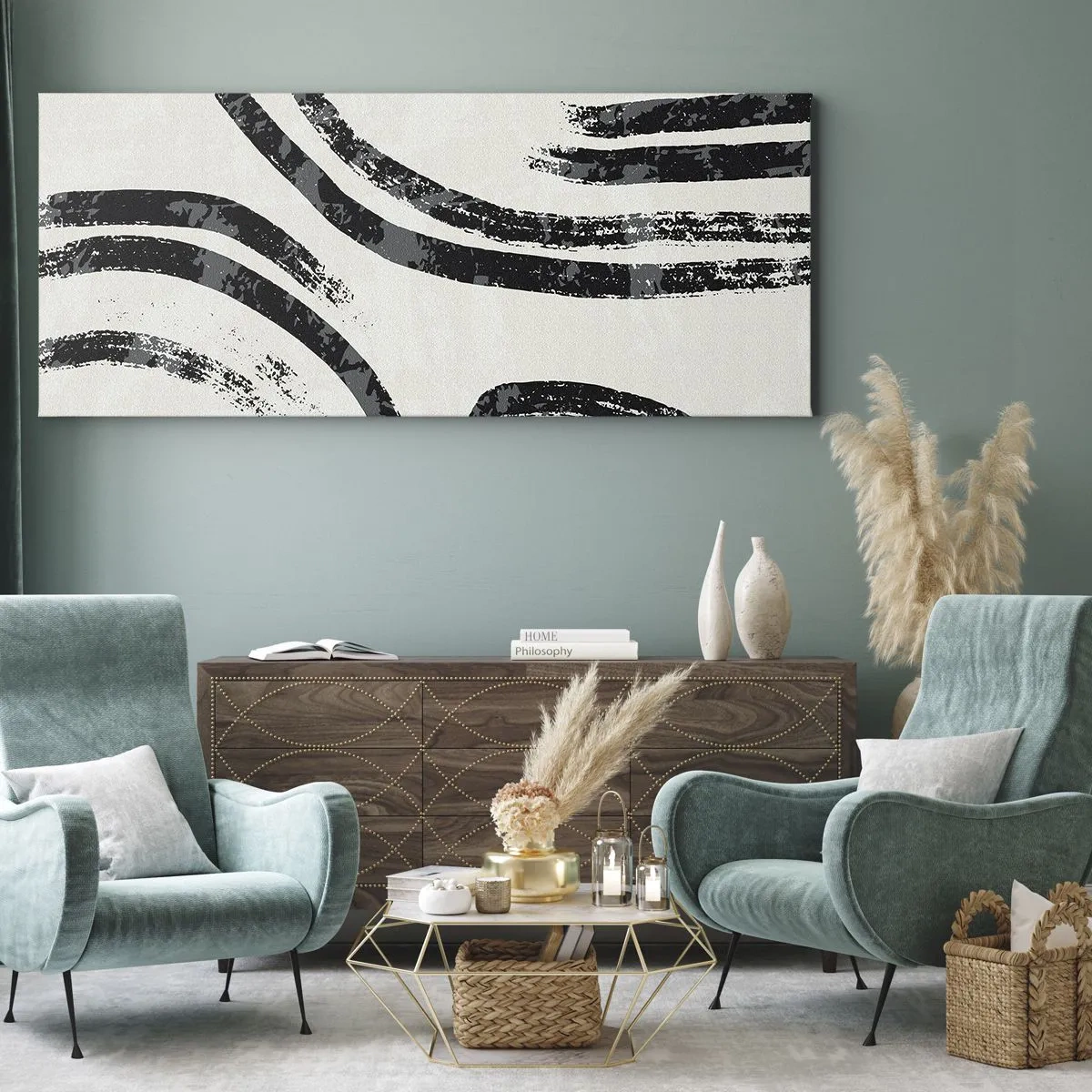 Canvastavla - Bild på duk - Halvstoppad - 100x40 cm