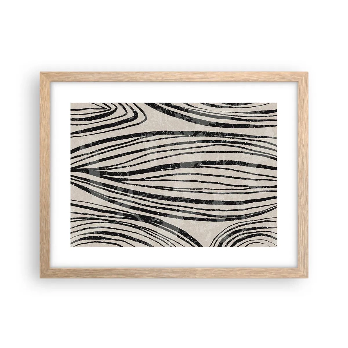 Affisch i ram av ljusek - Stänk av linjer - 40x30 cm