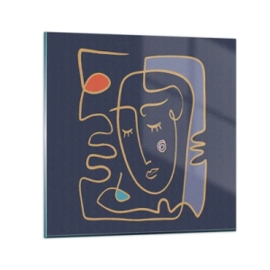 Glastavla - Bild på glas - I drömmarnas värld - 60x60 cm