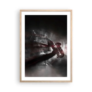 Affisch i ram av ljusek - I jazzens ångor - 50x70 cm