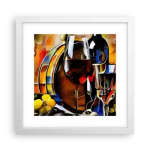 Affisch i vit ram - Så blir världen färgglad - 30x30 cm