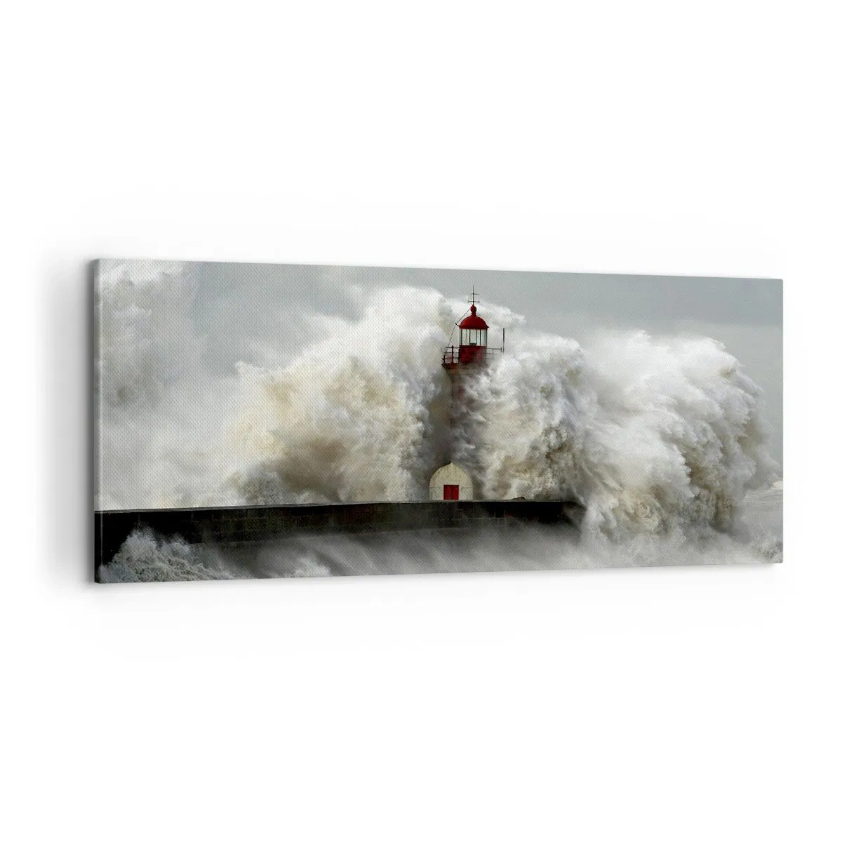 Canvastavla - Bild på duk - Havets ilska - 100x40 cm