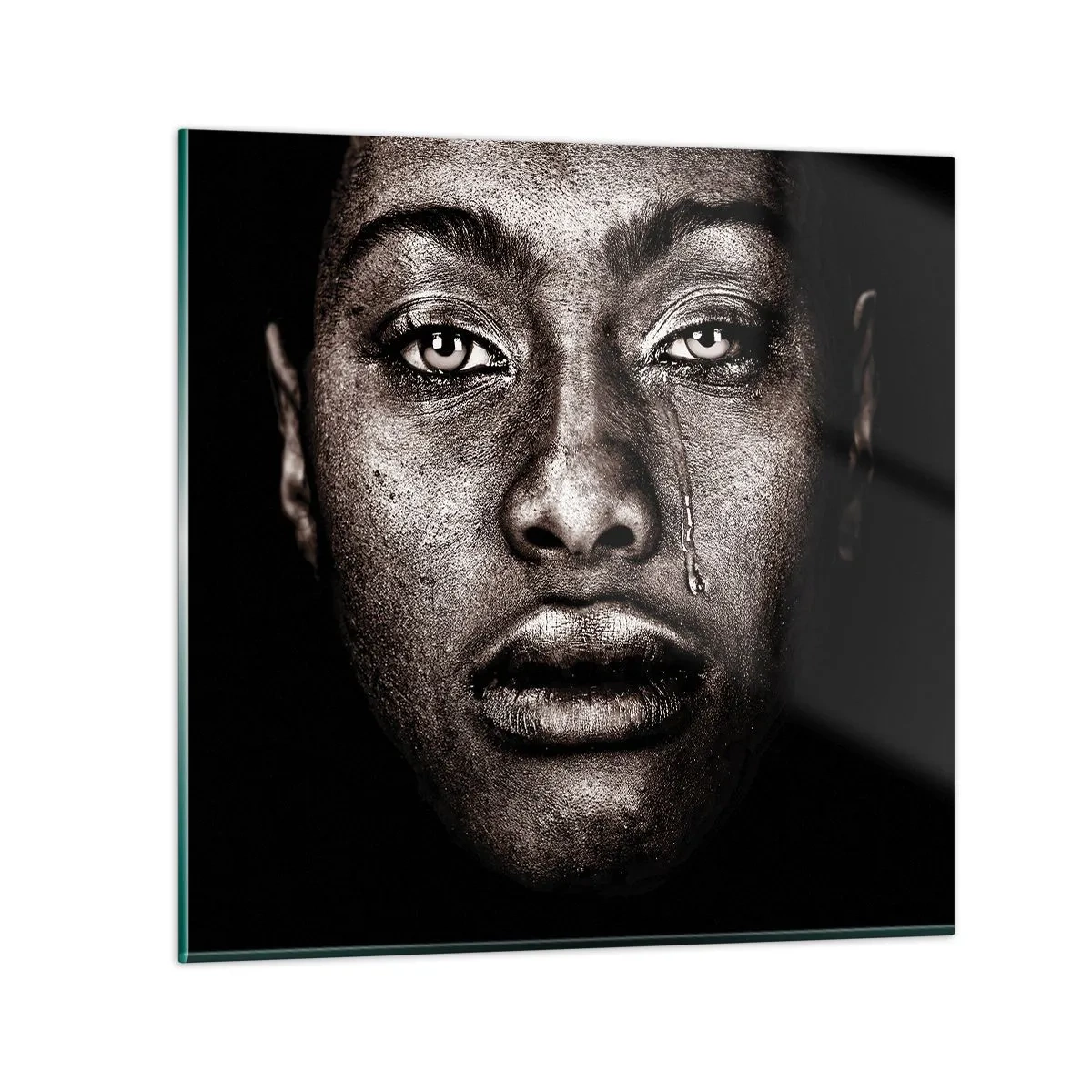 Glastavla - Bild på glas - En tår - 70x70 cm