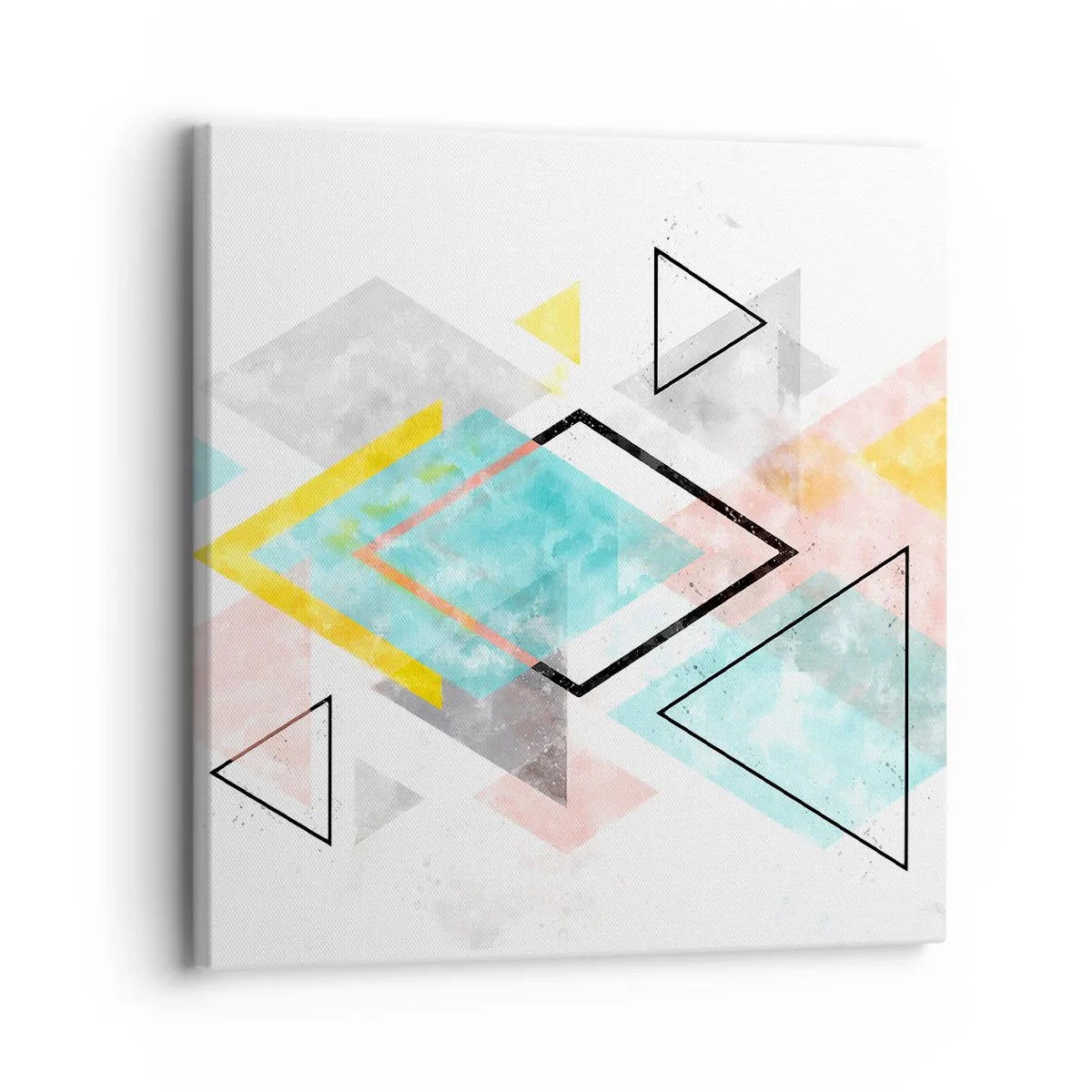 Canvastavla - Bild på duk - Geometriskt spel - 30x30 cm