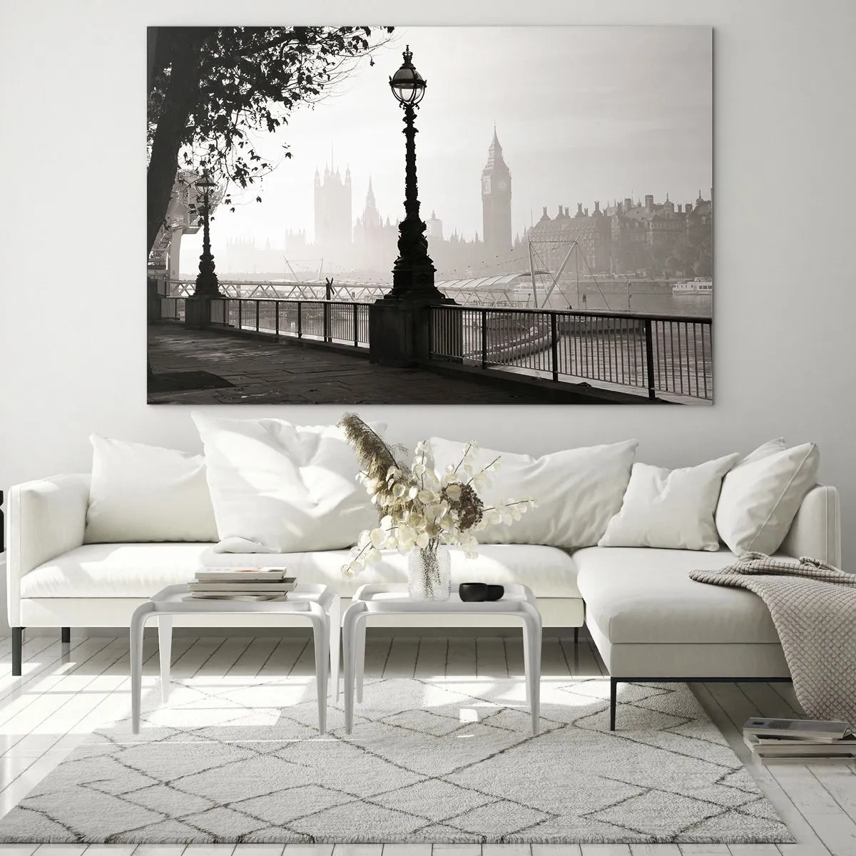 Glastavla - Bild på glas - Morgon i London - 100x70 cm