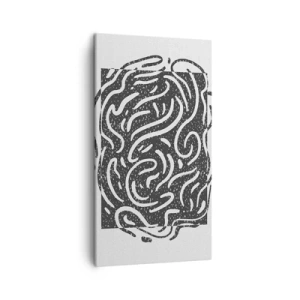 Canvastavla - Bild på duk - Abstraktion: en dans av glädje - 45x80 cm