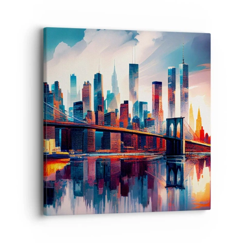 Canvastavla - Bild på duk - Fenomenala New York - 40x40 cm