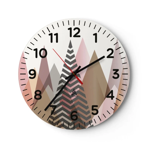 Väggklocka - Klocka på glas - Utsikt över pyramider - 30x30 cm