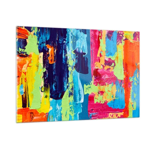 Glastavla - Bild på glas - Livet är skönt! - 120x80 cm