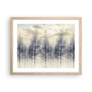 Affisch i ram av ljusek - Skogens andar - 50x40 cm