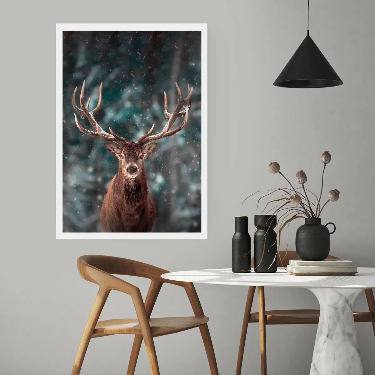 Affisch - Krönt skogens kung - 70x100 cm