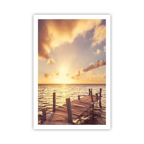 Affisch - Gyllene mildhetslandskap - 61x91 cm