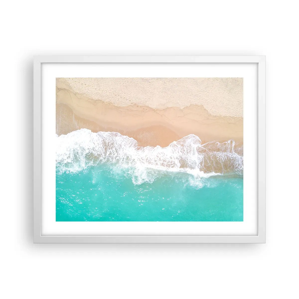 Affisch i vit ram - Smekande beröring - 50x40 cm