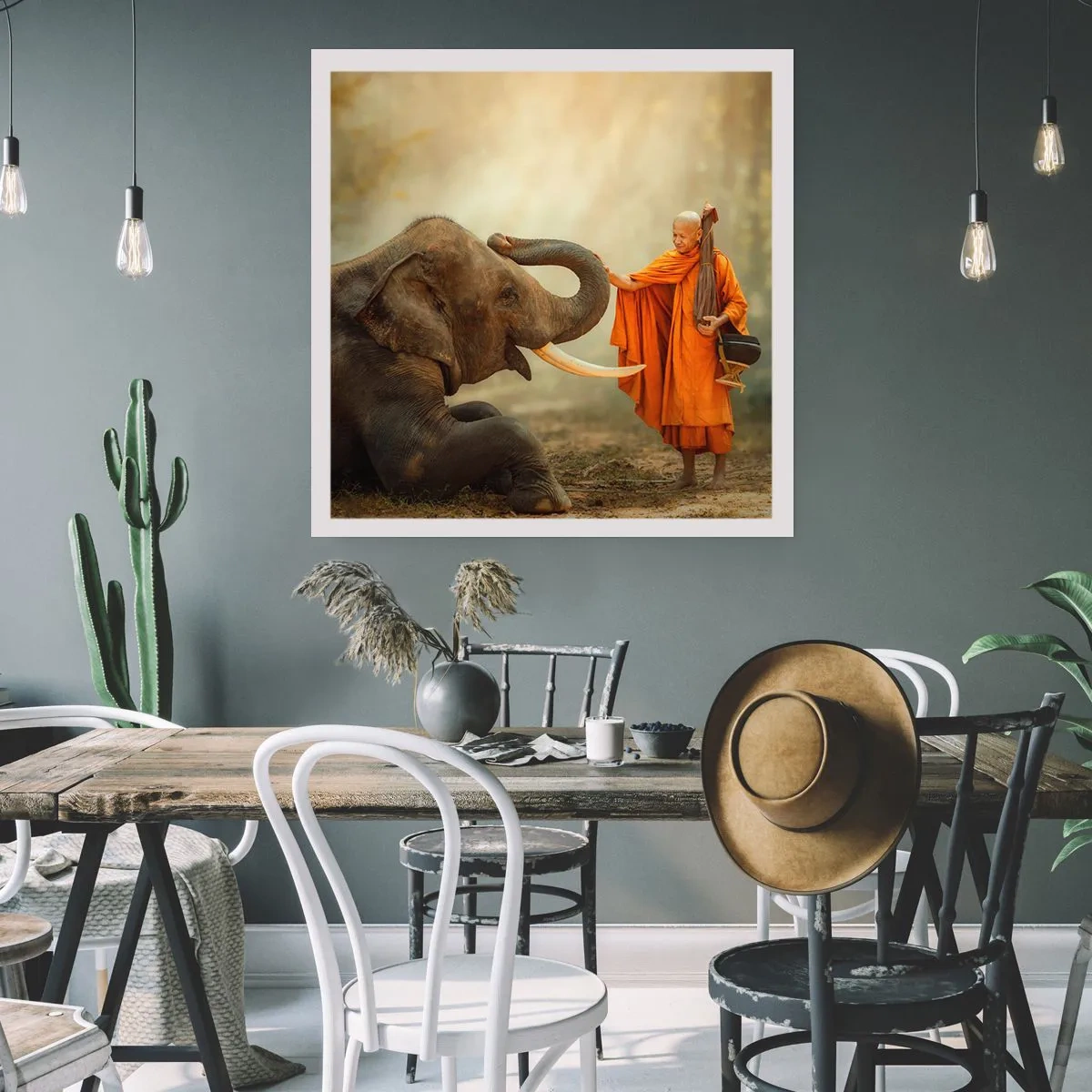 Affisch - Ett möte under resan - 60x60 cm