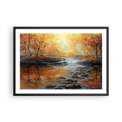 Affisch i svart ram - Gyllene bäck - 70x50 cm