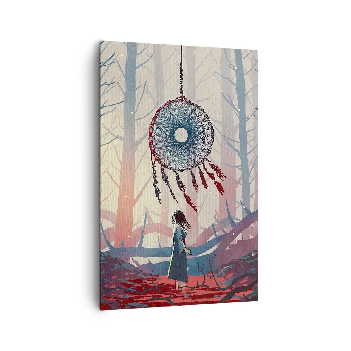 Canvastavla - Bild på duk - Hemlighetsfull ritual av lyckan - 80x120 cm