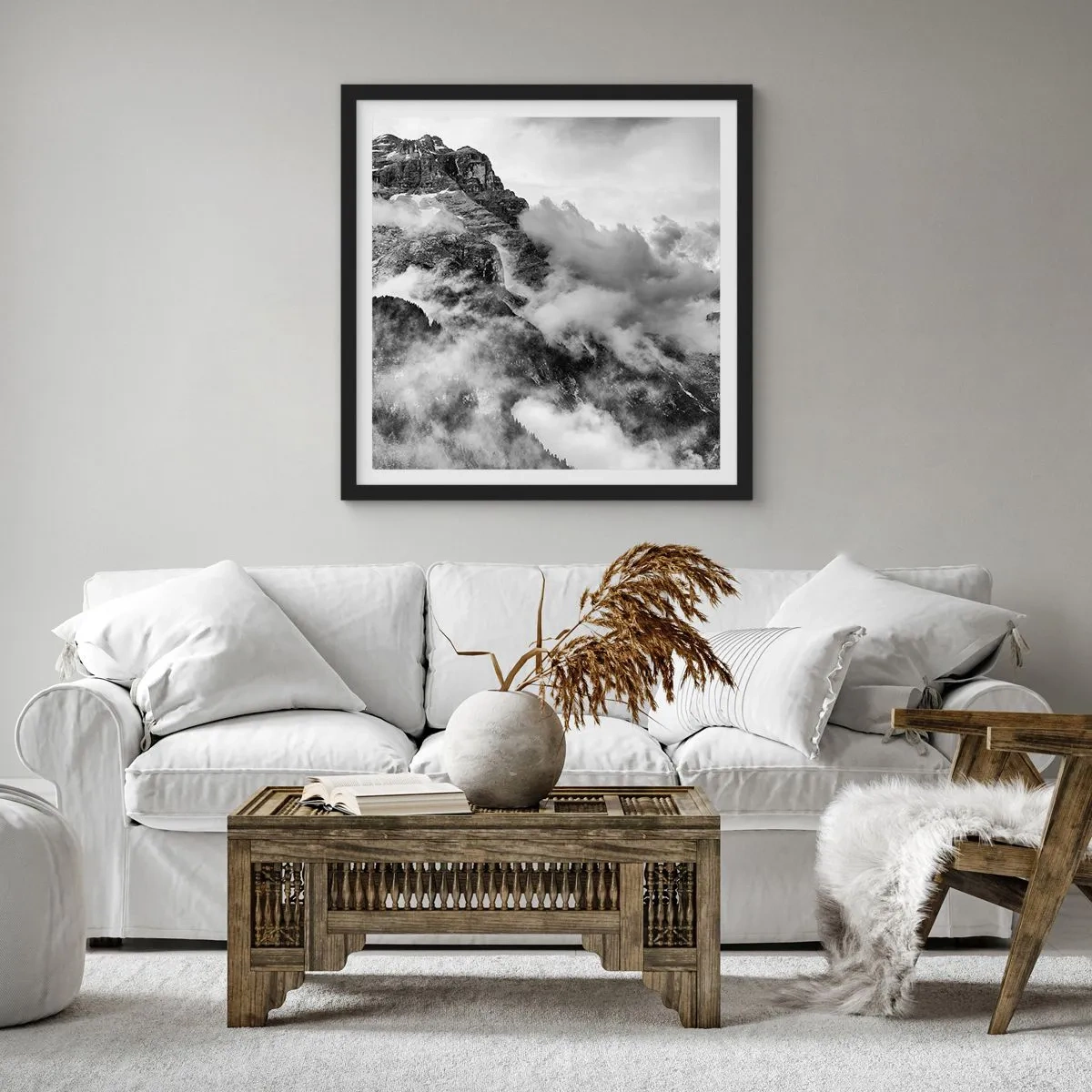 Affisch i svart ram - Vackra och grymma - 60x60 cm