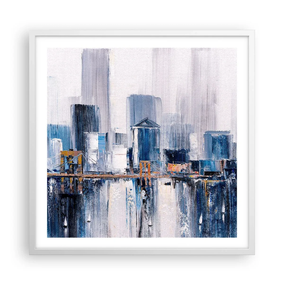 Affisch i vit ram - New York-impression - 60x60 cm