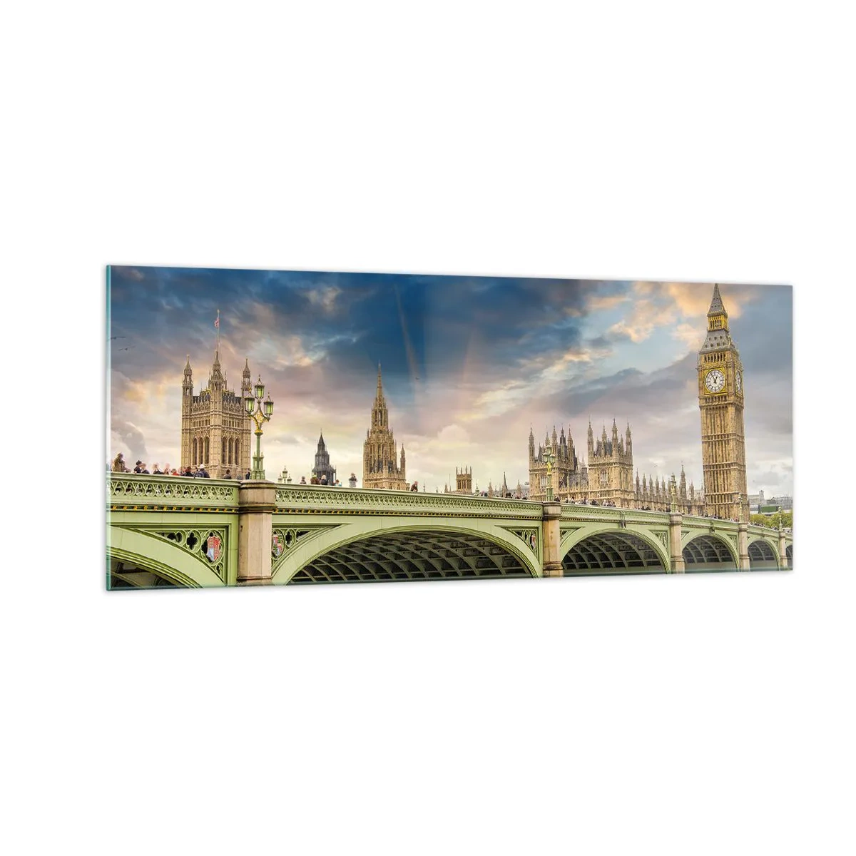 Glastavla - Bild på glas - Tiden stannade i Imperiet - 100x40 cm