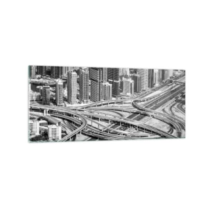 Glastavla - Bild på glas - Dubai - en omöjlig stad - 120x50 cm