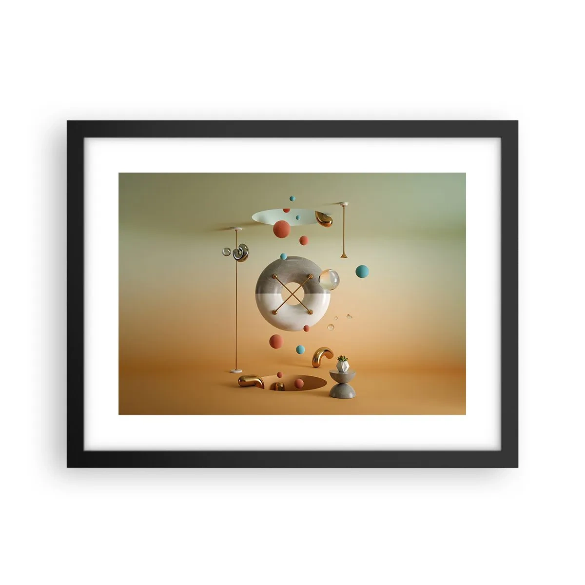 Affisch i svart ram - Vad som helst kan hända - 40x30 cm