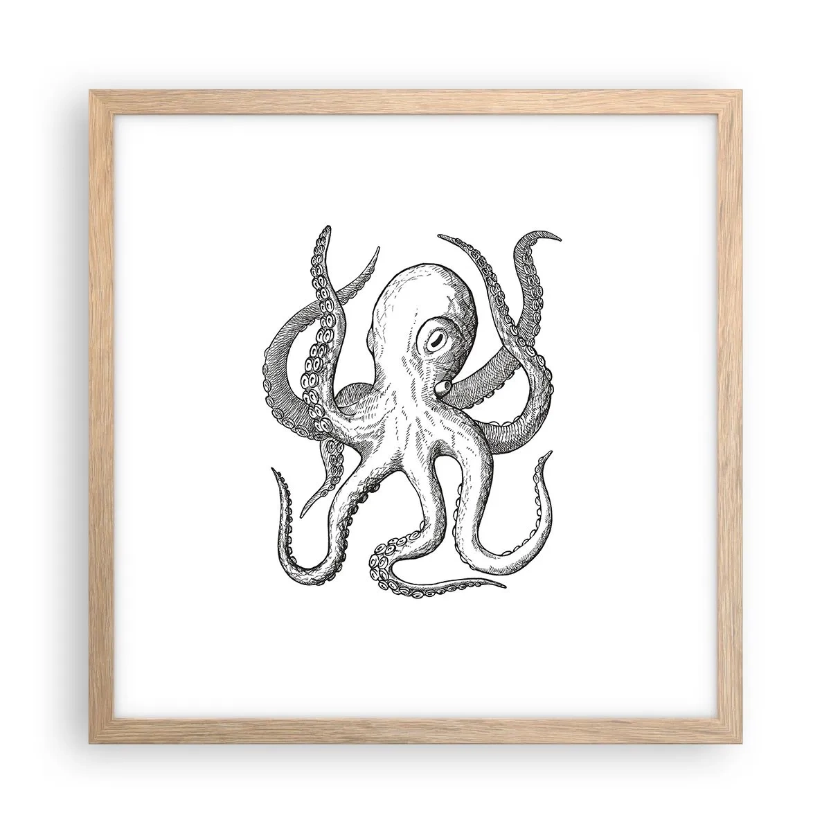 Affisch i ram av ljusek - Dansar med vågorna - 40x40 cm