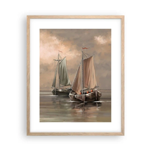Affisch i ram av ljusek - Seglarnas hemkomst - 40x50 cm
