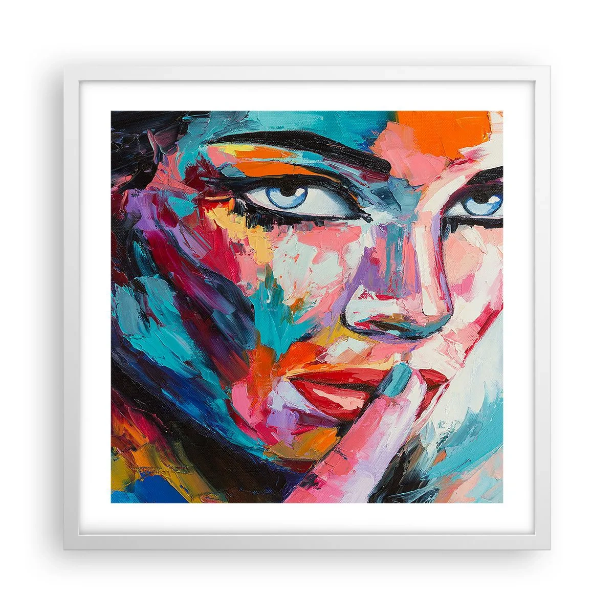 Affisch i vit ram - Vår första hemlighet - 50x50 cm