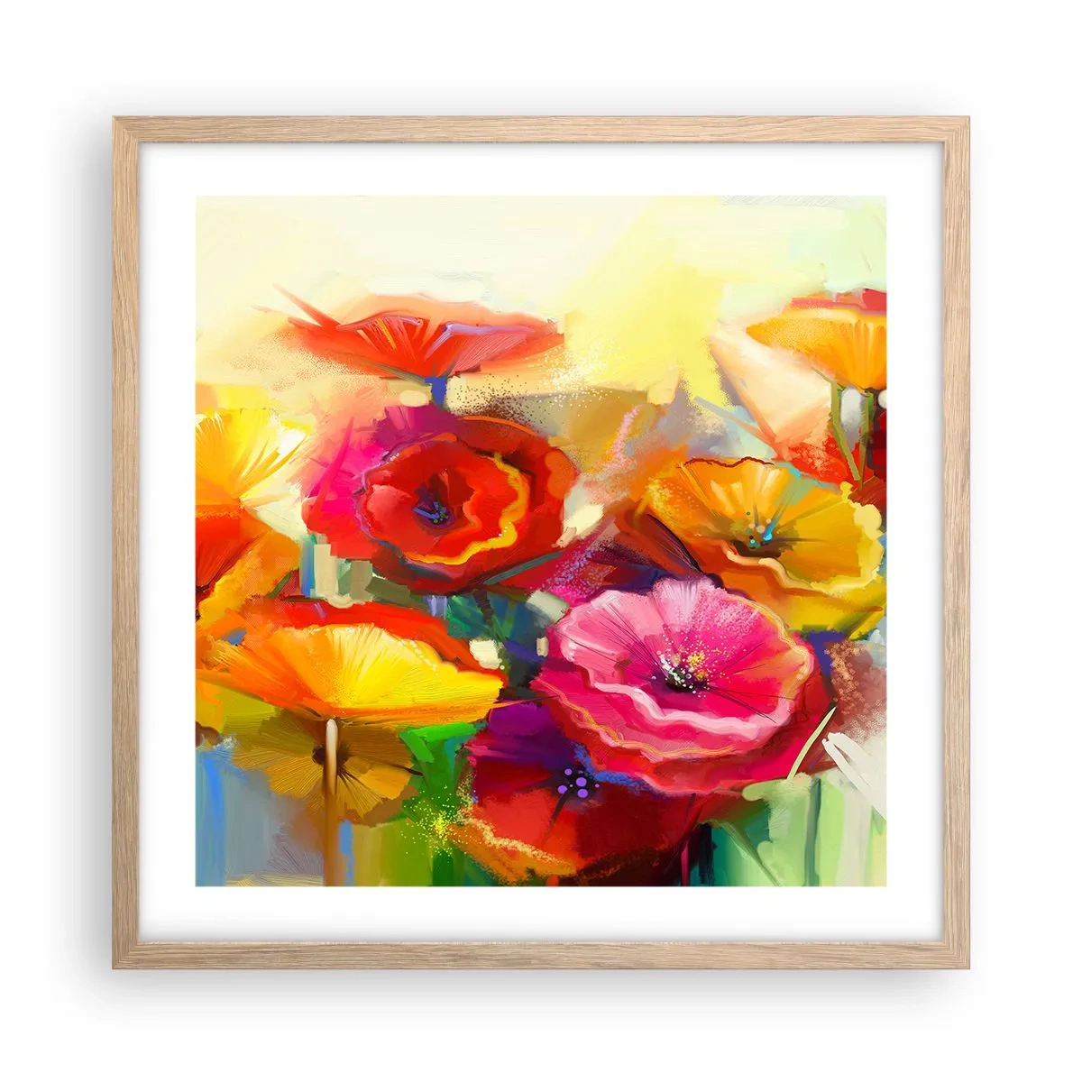 Affisch i ram av ljusek - Inte bara rött - 50x50 cm