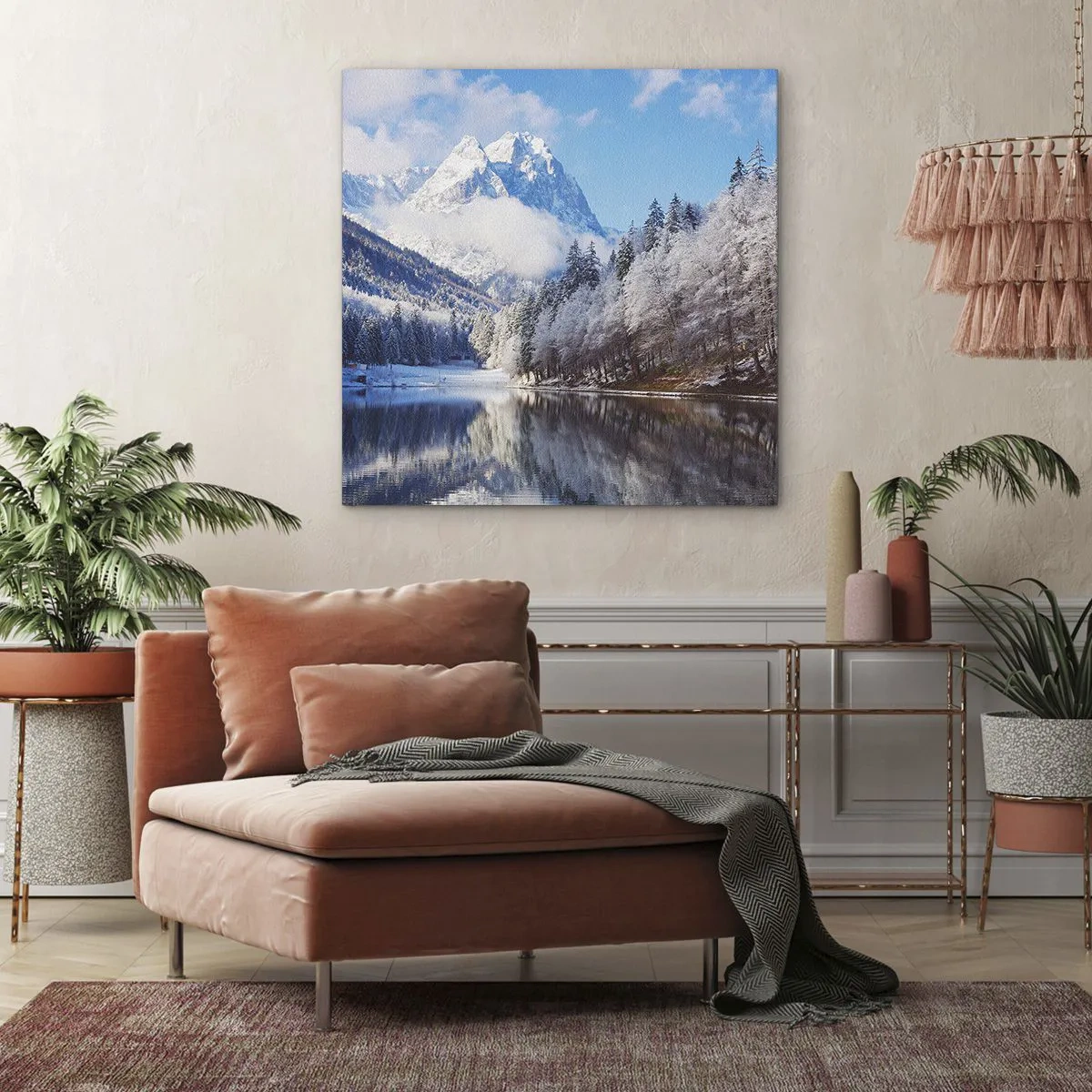 Canvastavla - Bild på duk - Snövakt - 30x30 cm